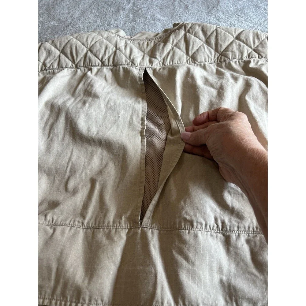 Vintage Browning 90's Multi Pocket Hunting Fishing Utility Vest  Khaki Tan XL